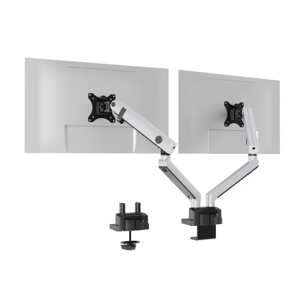 Durable SELECT PLUS 2-Screen Recycled Aluminium Monitor Mount - 509723 DD