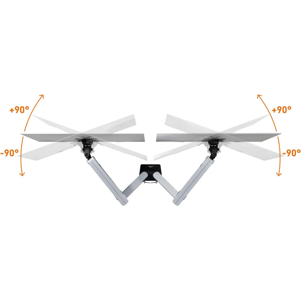 Durable SELECT PLUS 2-Screen Recycled Aluminium Monitor Mount - 509723 DD