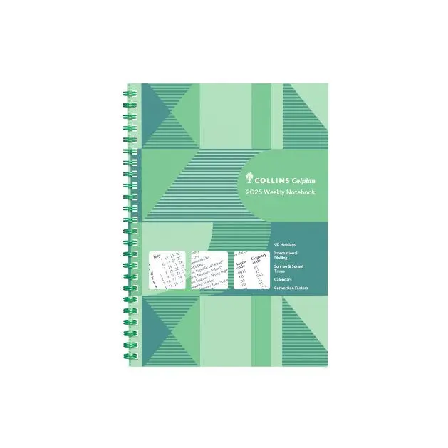 Collins Colplan 2025 A5 Weekly Notebook FSC Mix 70% Green 61-25 - 821364