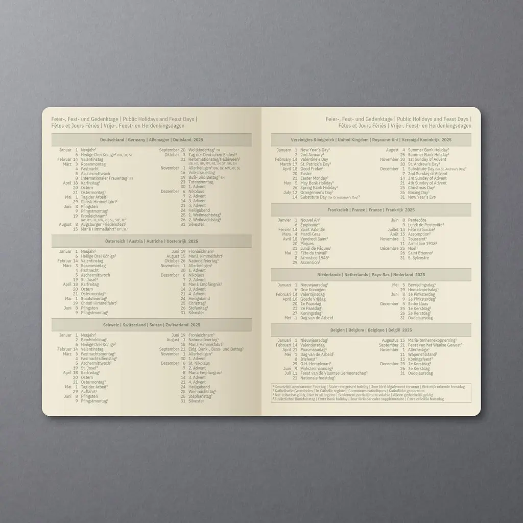 Conceptum Diary 2025 Approx A5 Week To View Softcover Softwave Surface 135x210x27mm Mint Green