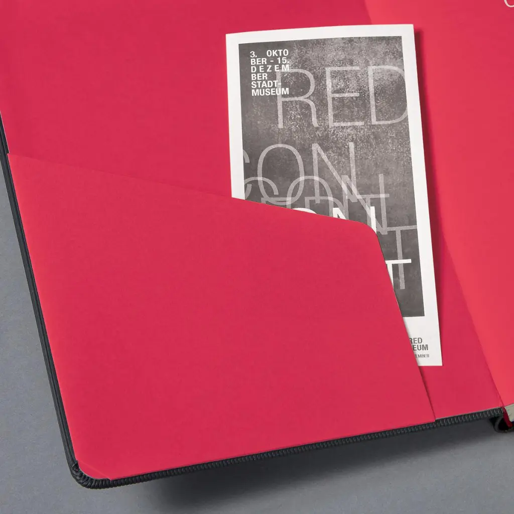 Conceptum Diary 2025 Approx A5 Week To View Hardcover Softwave Surface 148x213x30mm Black-Red