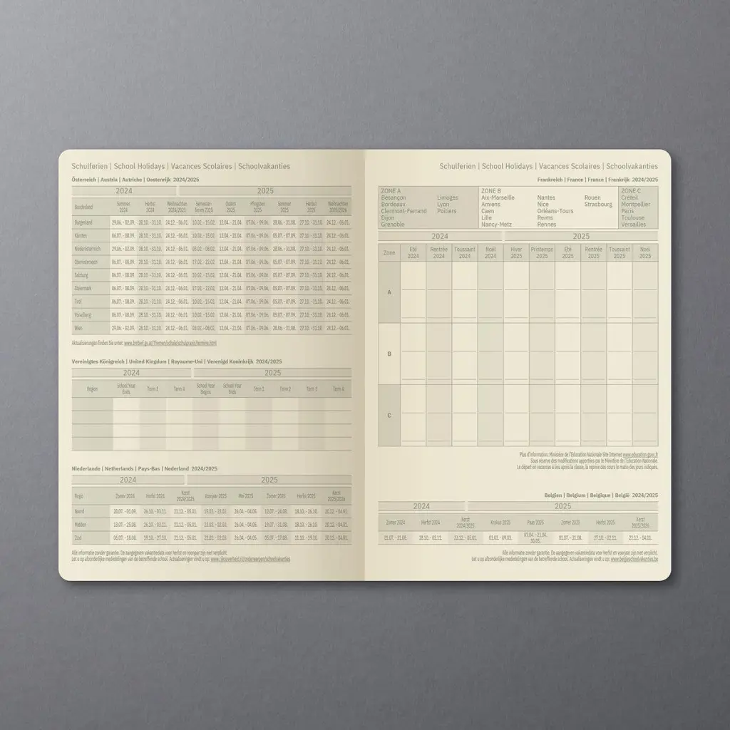 Conceptumm Appointment Diary 2025 A4+ Day Per Page Vertical Layout Hardcover Softwave Surface 225x315x20mm Black