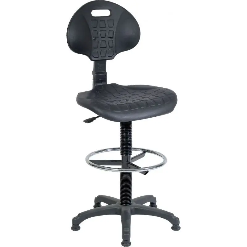 Teknik Office Labour Draughtsman Polyurethane Office Chair With Ring Kit Conversion and Fixed Footrest - 9999/1163