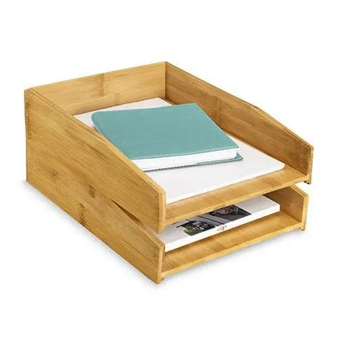 CEP Silva by Cep Bamboo Letter Trays A4 Stackable (Pack 2) - 2240010301