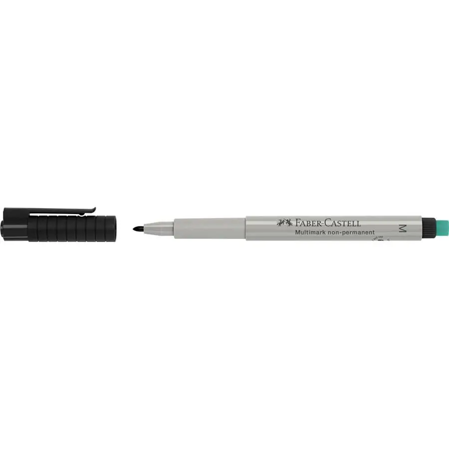 Faber-Castell Marker Non-Permanent Medium Line Width Black (Pack 10) - 152699