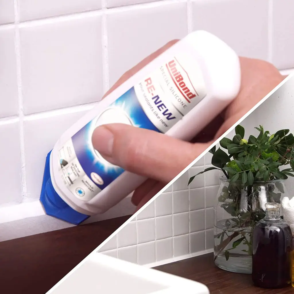 UniBond ReNew Bathroom/Kitchen Silicone Sealant White 80ml - 2760633