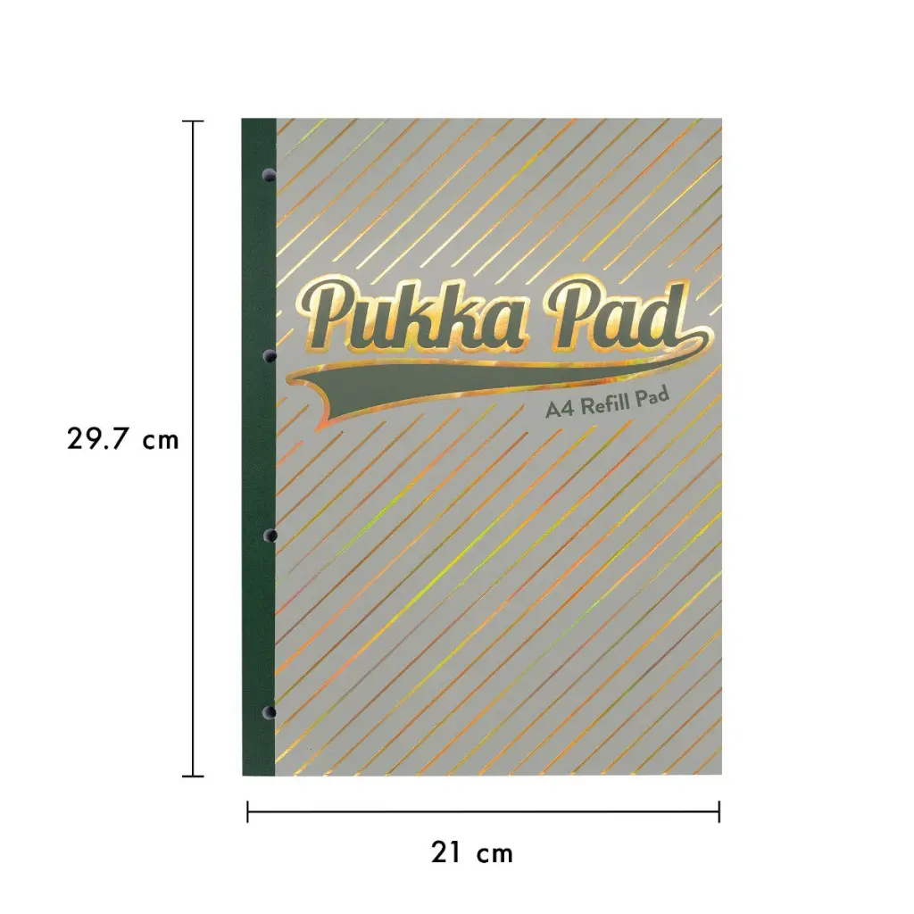 Pukka Haze Refill Pad A4 300 Ruled Pages With Margin 4 Hole Punched Sidebound Assorted Colours (Pack 3 - 9877(AST)-HZE