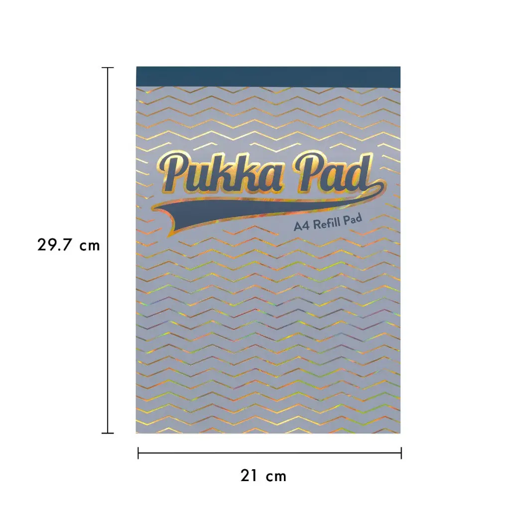 Pukka Haze Refill Pad A4 160 Ruled Pages With Margin 4 Hole Punched Headbound Assorted Colours (Pack 6) - 9880(AST)-HZE