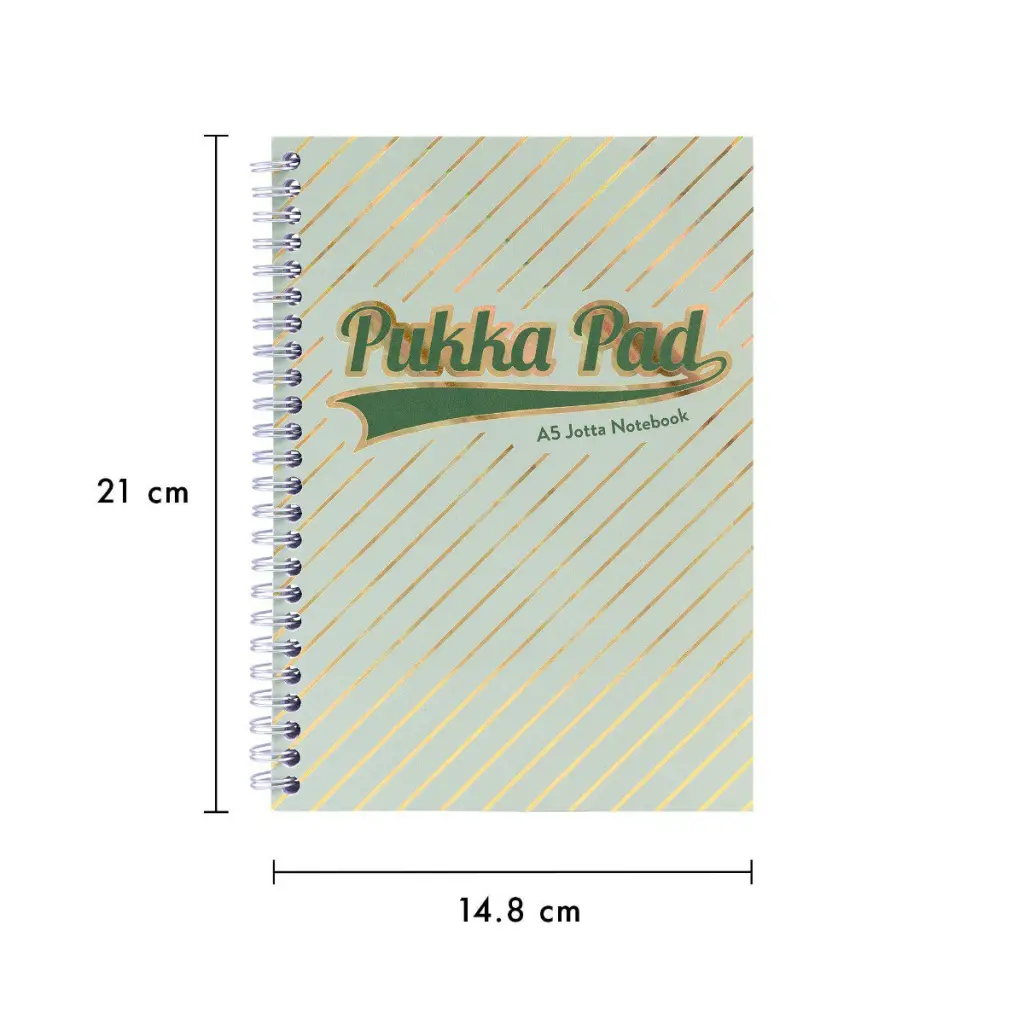 Pukka Haze Jotta Notepad A5 Wirebound 200 Ruled Pages 80gsm Paper Assorted Colours (Pack 3) - 9868(AST)-HZE