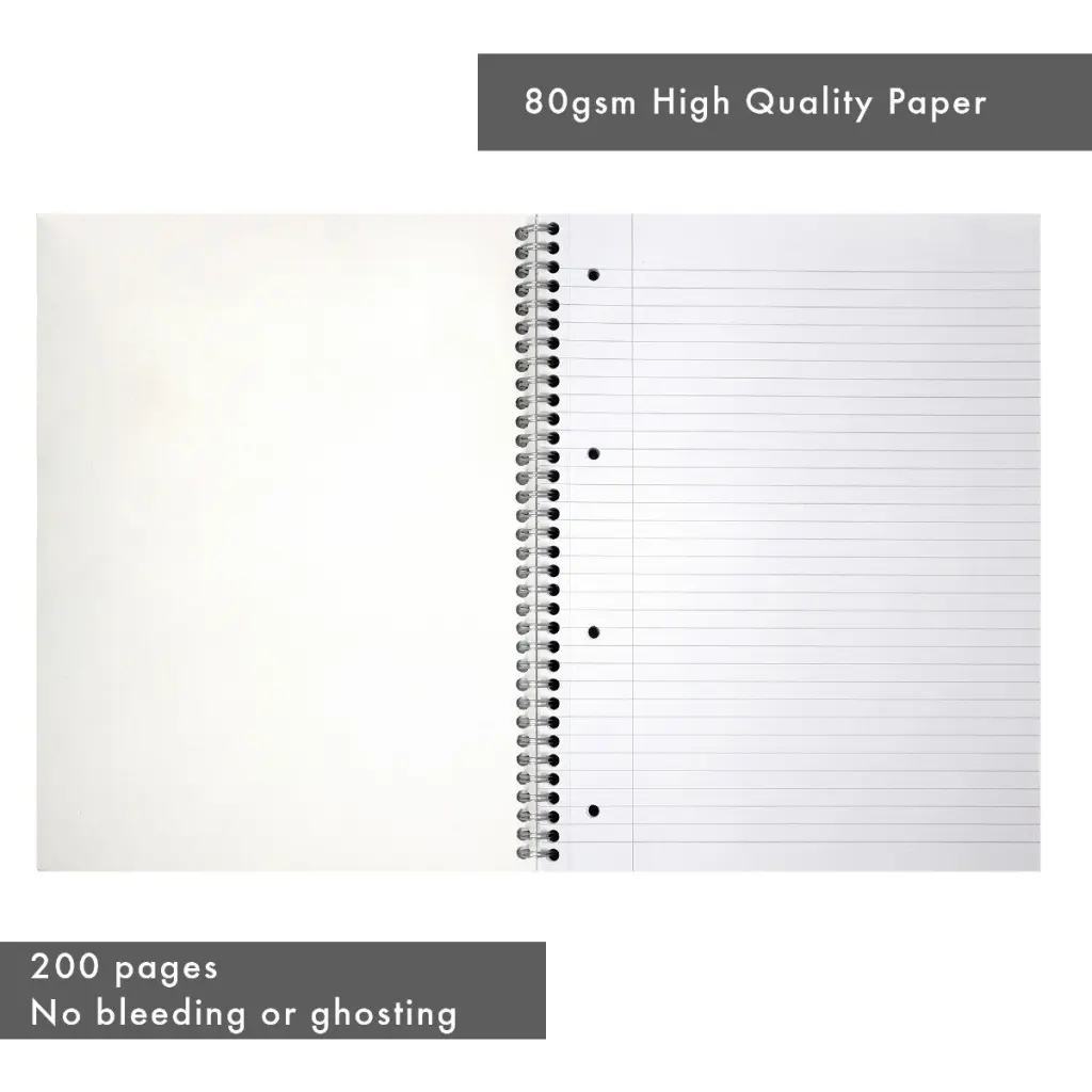 Pukka Haze Jotta Notepad A4+ Wirebound 200 Ruled Pages 80gsm Paper Assorted Colours (Pack 3) - 9865(AST)-HZE