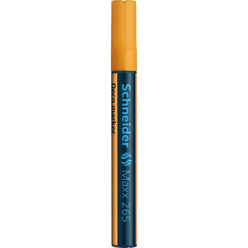 Schneider Maxx 265 Chalk Marker Odourless Liquid Chalk Bullet Tip 2mm-3mm Line Width Orange (Pack 10) - 126506