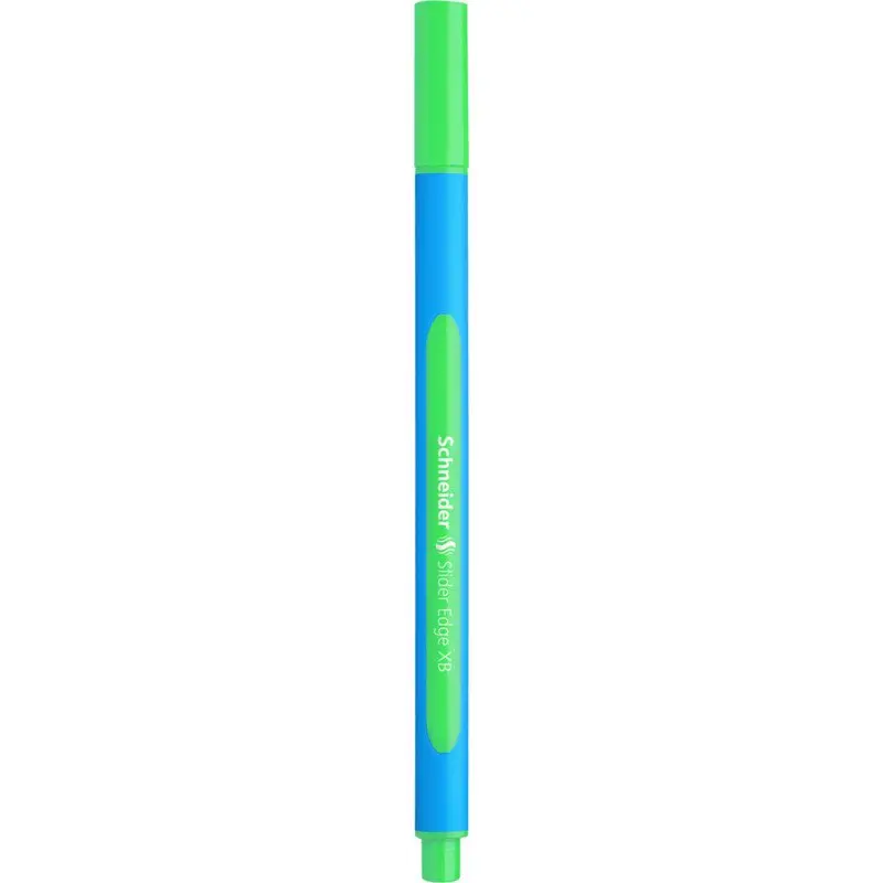 Schneider Slider Edge XB Ballpoint Pen Extra Broad Tip Green Ink with Rubberised Three Sided Barrel made of 83% Recycled Plastic (Pack 10) - 152204