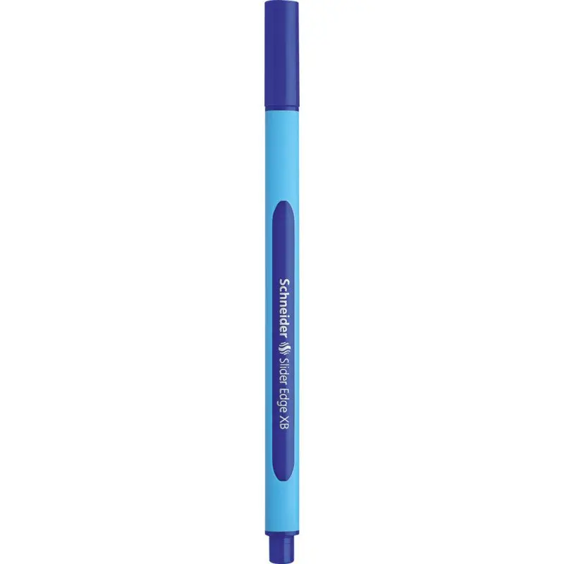 Schneider Slider Edge XB Ballpoint Pen Extra Broad Tip Blue Ink with Rubberised Three Sided Barrel made of 83% Recycled Plastic (Pack 10) - 152203