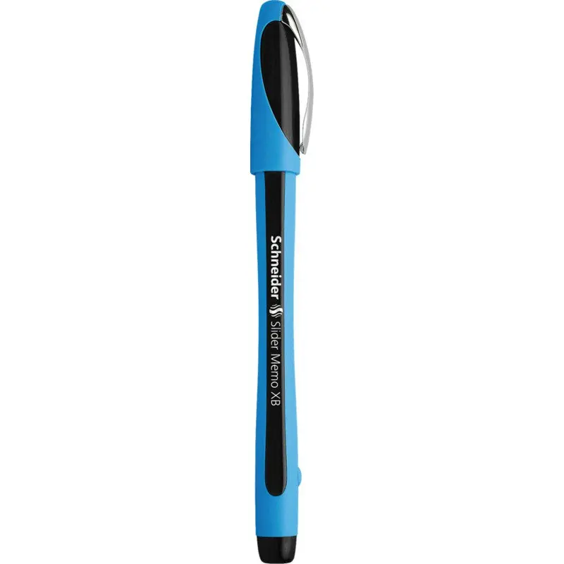 Schneider Slider Memo XB Ballpoint Pen Extra Broad Tip Black Ink with Viscoglide Technology made of 85% Recycled Plastic (Pack 10) - 150201