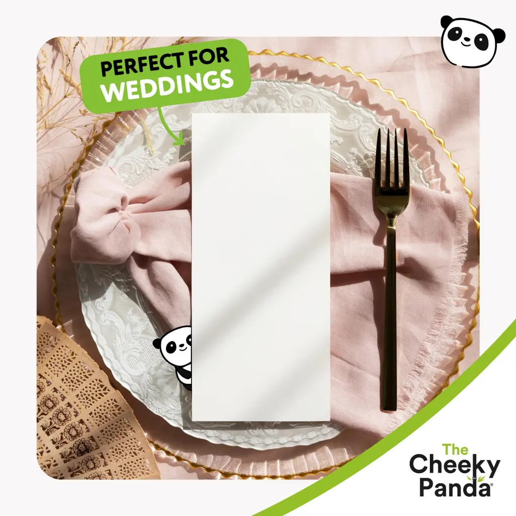 Cheeky Panda Sustainable Large Bamboo Napkins 100 Napkins Per Pack (Pack 4) - PFCNAPKXL4