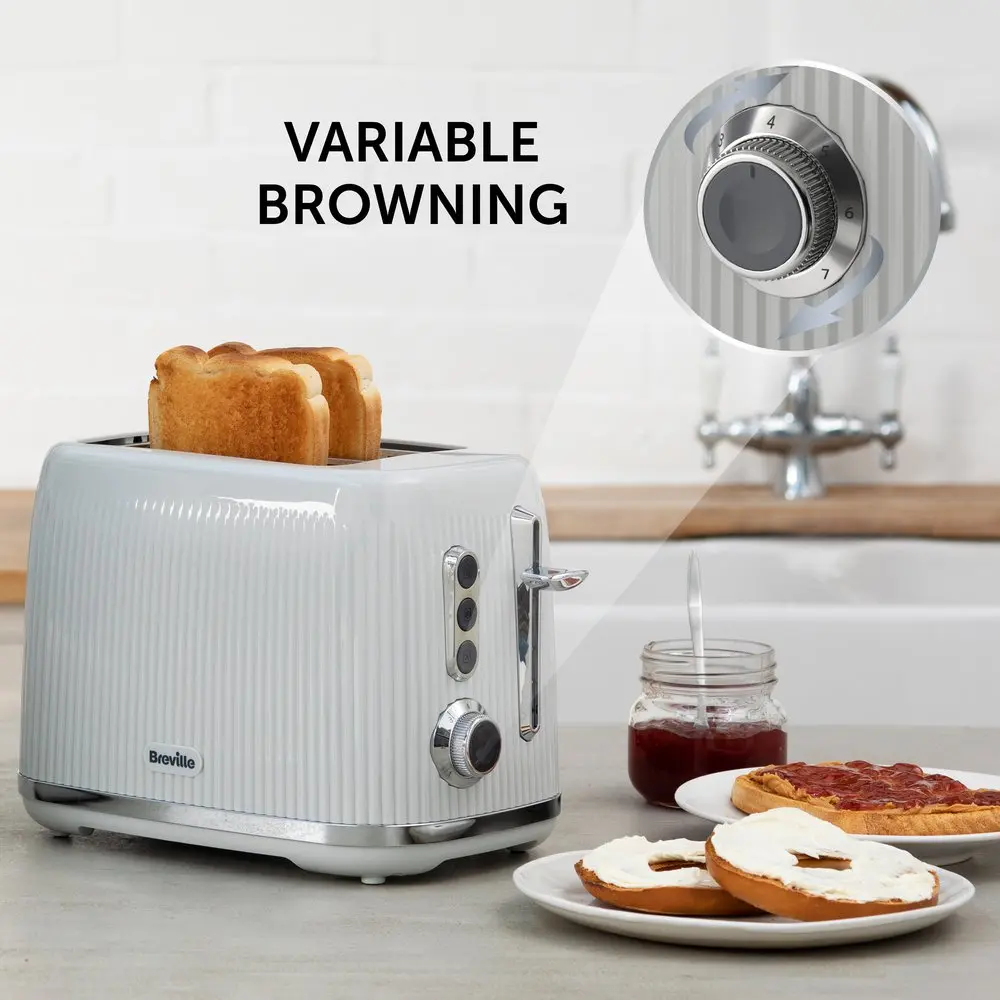 Breville Bold Variable 2-Slice Toaster Grey & Silver Chrome - VTR002