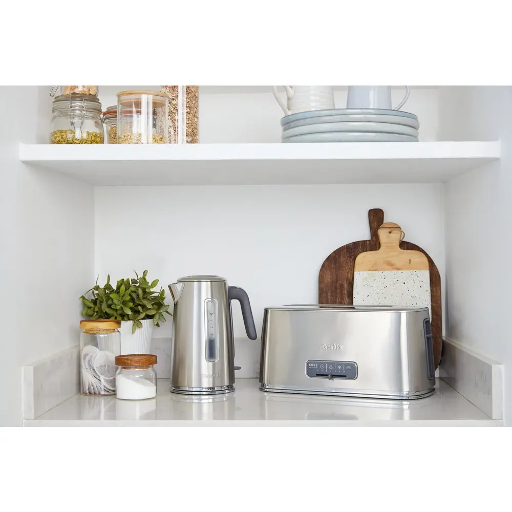 Breville Edge Electric 3kW Kettle 1.7L capacity Low Steam & Low Noise Brushed Stainless Steel - VKT236