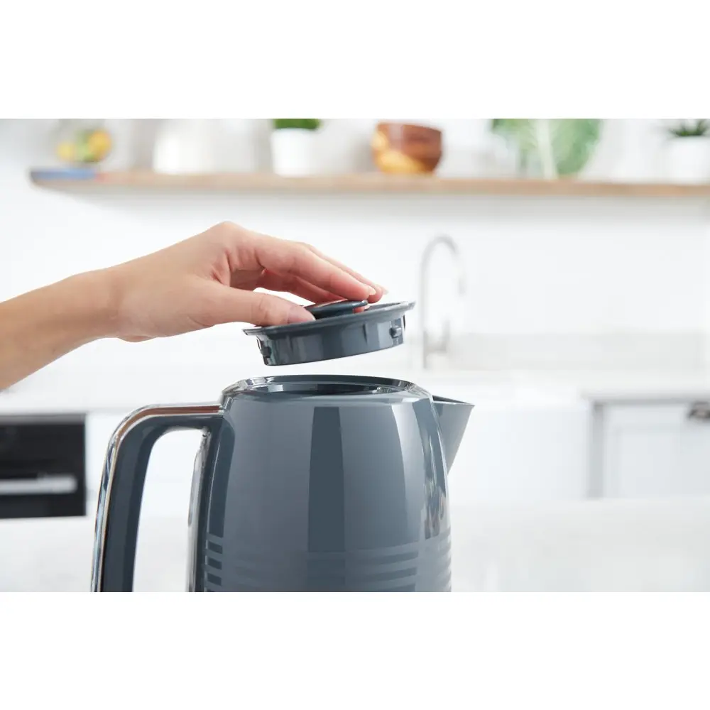 Breville Zen Electric 3kW Kettle 1.7L capacity Fast Boil Grey & Silver Chrome - VKT250