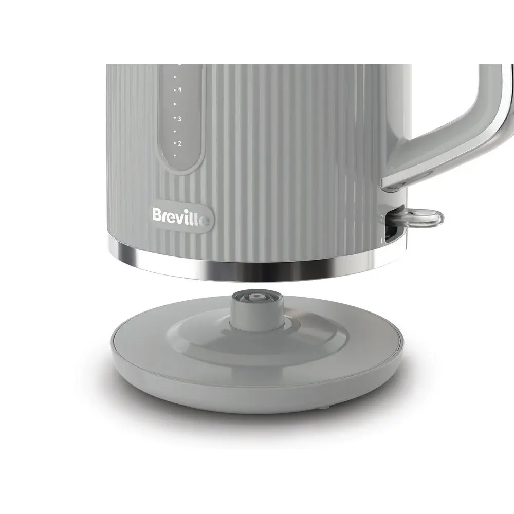 Breville Bold Electric 3kW Kettle 1.7L capacity Fast Boil Grey Gloss & Silver Chrome  - VKT222