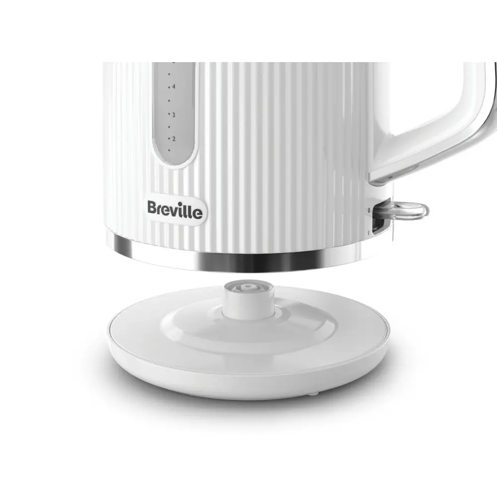 Breville Bold Electric 3kW Kettle 1.7L capacity Fast Boil White Gloss & Silver Chrome  - VKT257