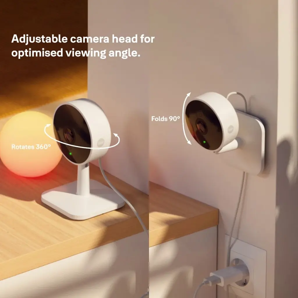 Yale Smart Indoor Camera - Full HD Live View and Two-Way Audio; Customisable Zone Detection and 6m Night Vision