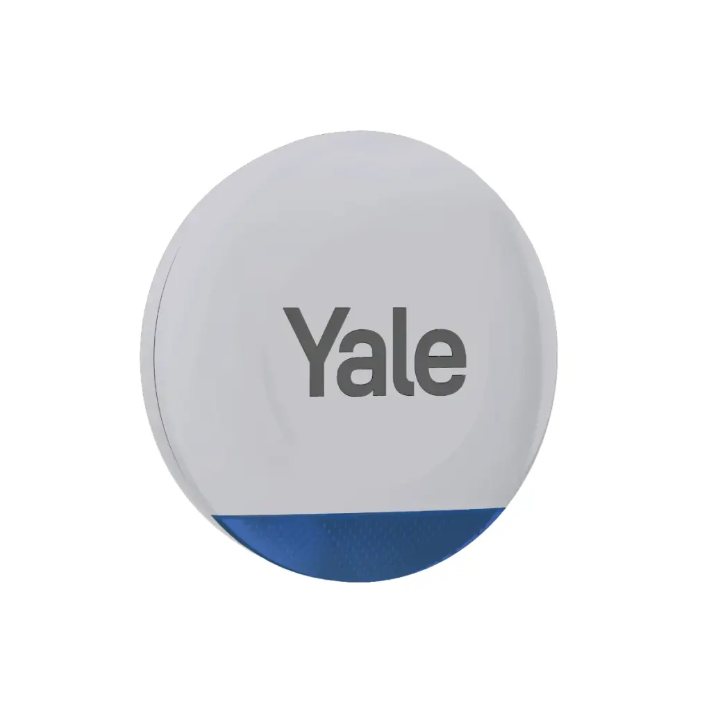 Yale Grey Outdoor Siren - Up to 100dB Adjustable Siren; Flashing LED Lights; Weatherproof; Real-Time Alerts; Up to 1km Range Protection