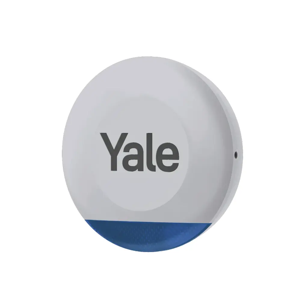 Yale Grey Outdoor Siren - Up to 100dB Adjustable Siren; Flashing LED Lights; Weatherproof; Real-Time Alerts; Up to 1km Range Protection