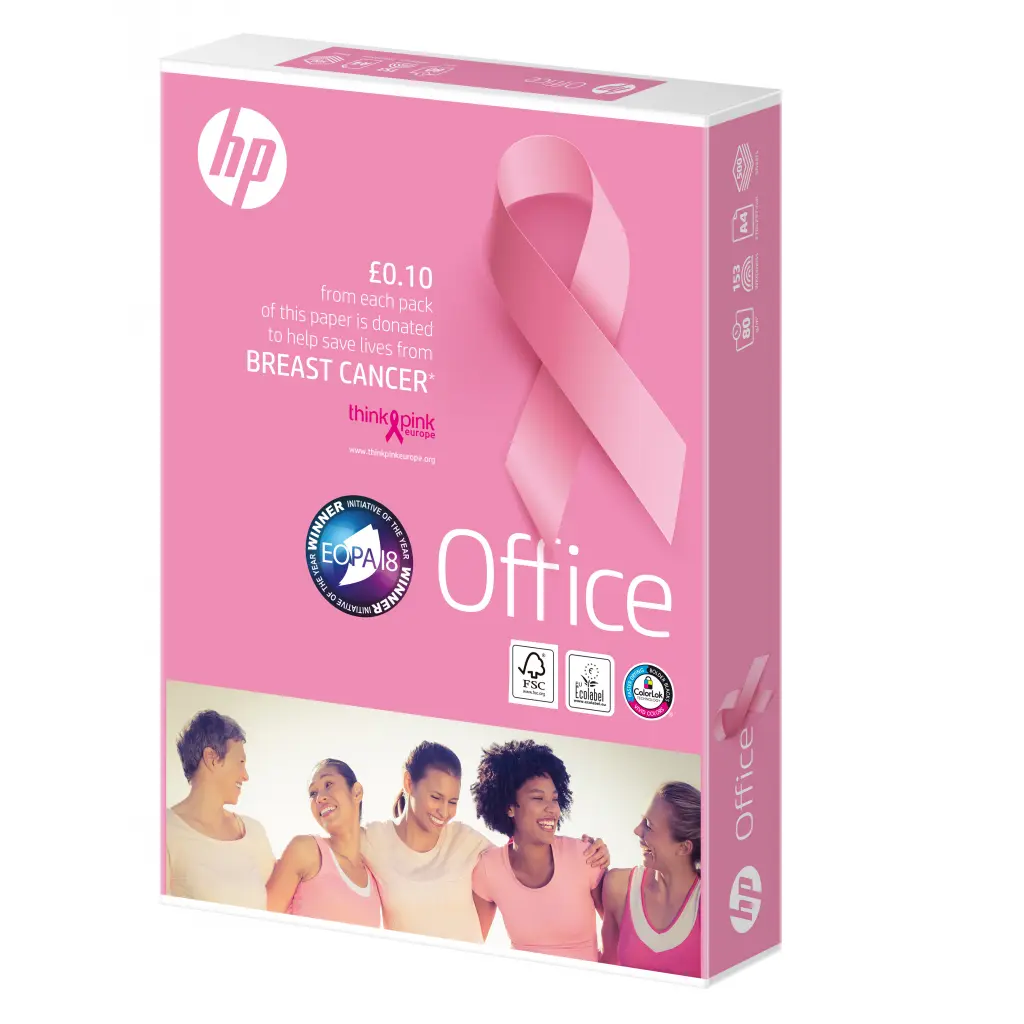 HP Office Pink Ream Paper A4 80gsm Box of 5 reams CHPOP080X762