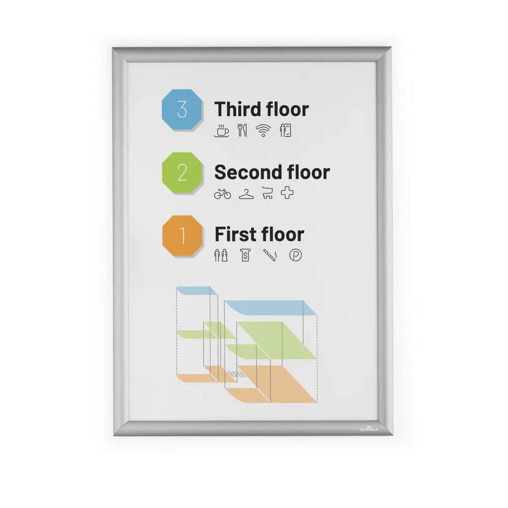 Durable Aluminium Snap Frame A2 Poster Frame Silver - 500823