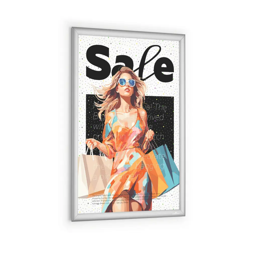 Durable Aluminium Snap Frame A2 Poster Frame Silver - 500823