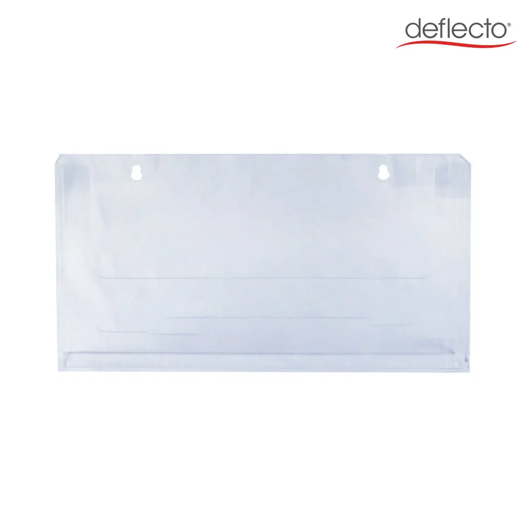 Deflecto A4 Landscape Flat Back Countertop Literature Holder Clear - 39620-EU