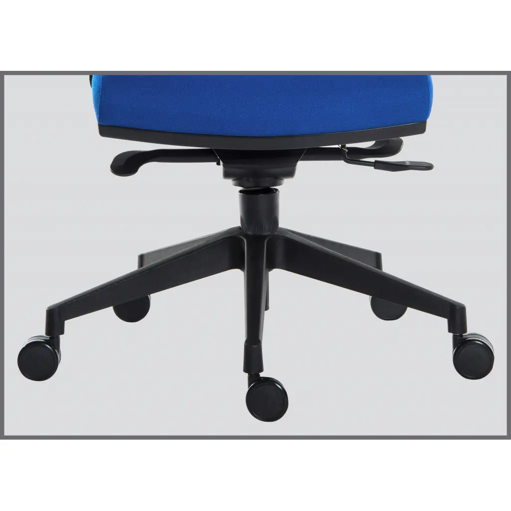 Teknik Office Ergo Plus Ergonomic Executive Operator PU Office Chair With Headrest Black - Certified For 24 Hour Use - 9700PU/R510