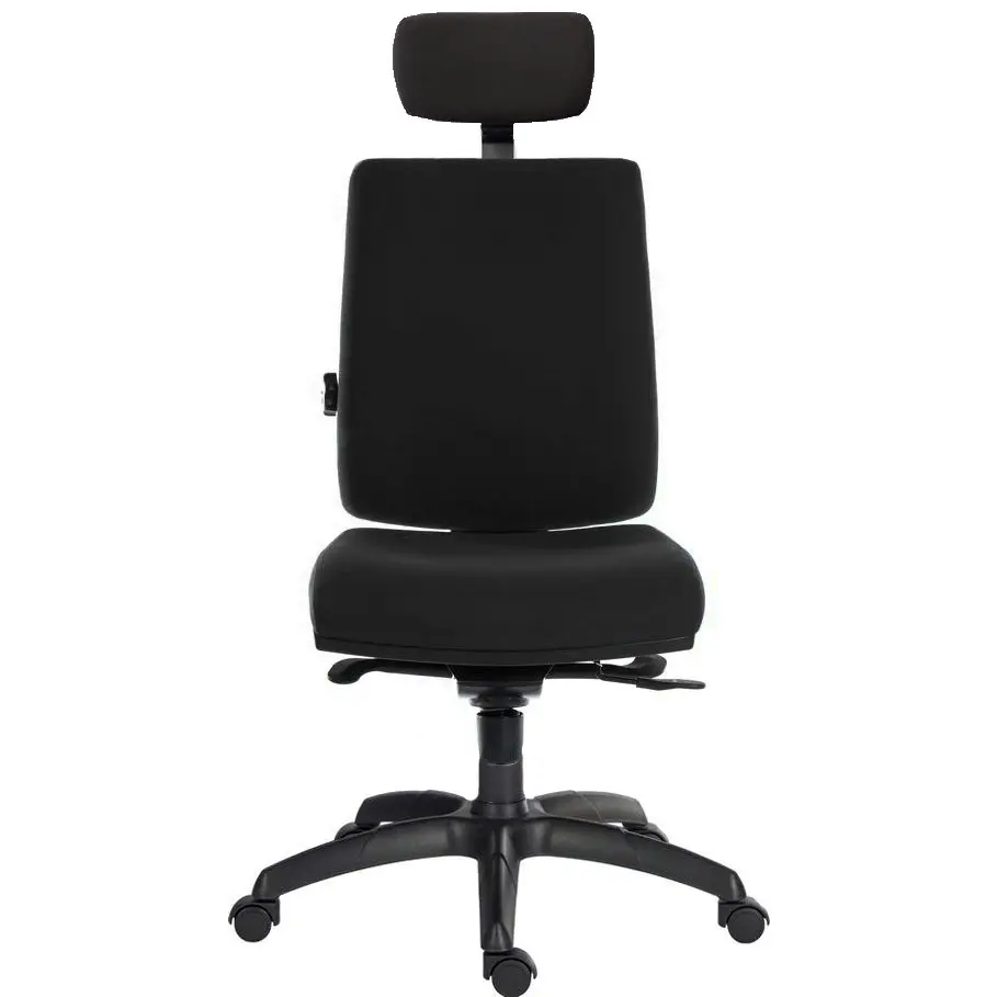 Teknik Office Ergo Plus Ergonomic Executive Operator Office Chair With Headrest and Comfort Adjustable Arms Black - Certified For 24 Hour Use - 9700BL