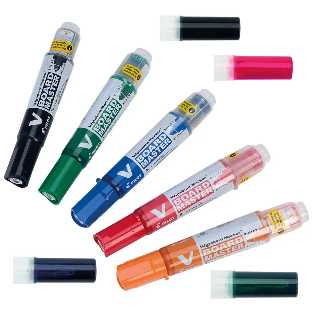 Pilot V-Board Master Drywipe Markers Classpack Assorted (Pack 30 Pens and 20 Refills) - 5012052029651