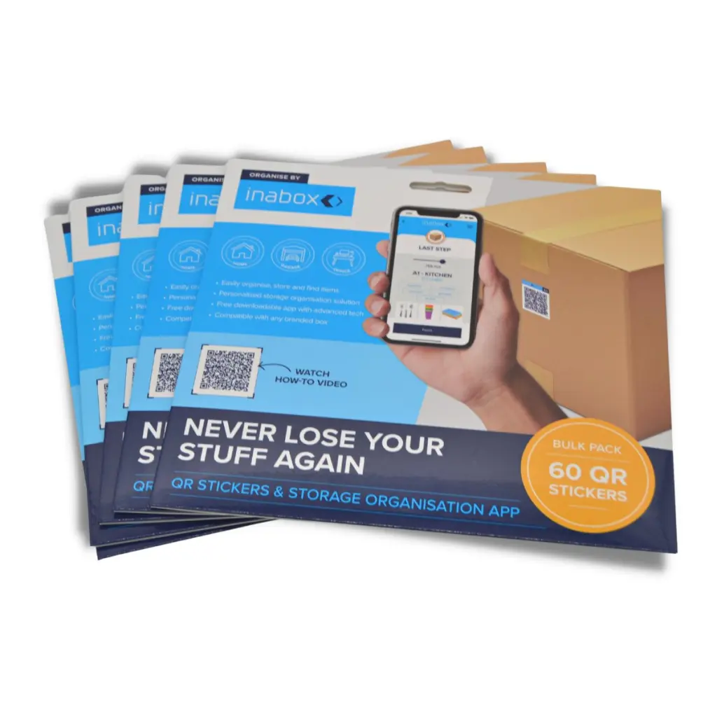 Inabox Organise By Inabox Pre-printed QR Stickers Storage Solution (Pack 60) - N70982