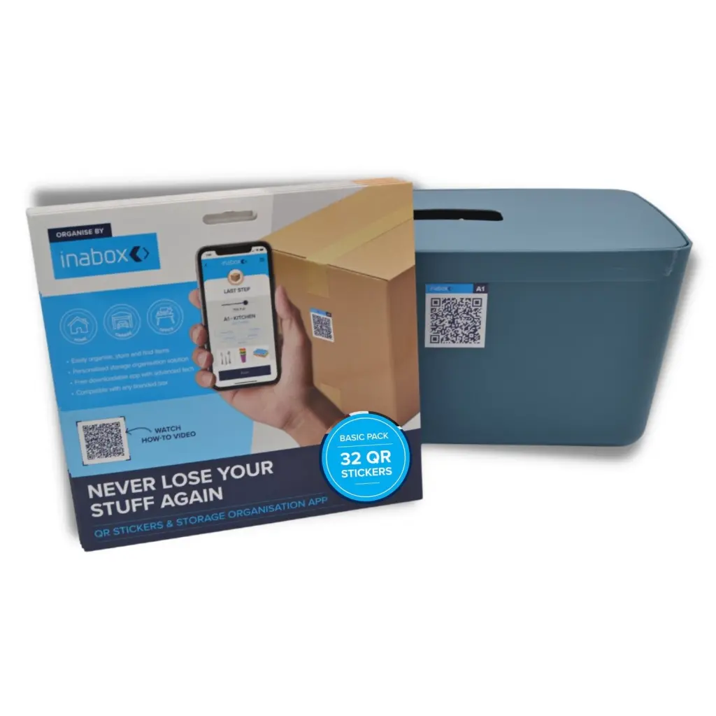 Inabox Organise By Inabox Pre-printed QR Stickers Storage Solution (Pack 32) - N70975