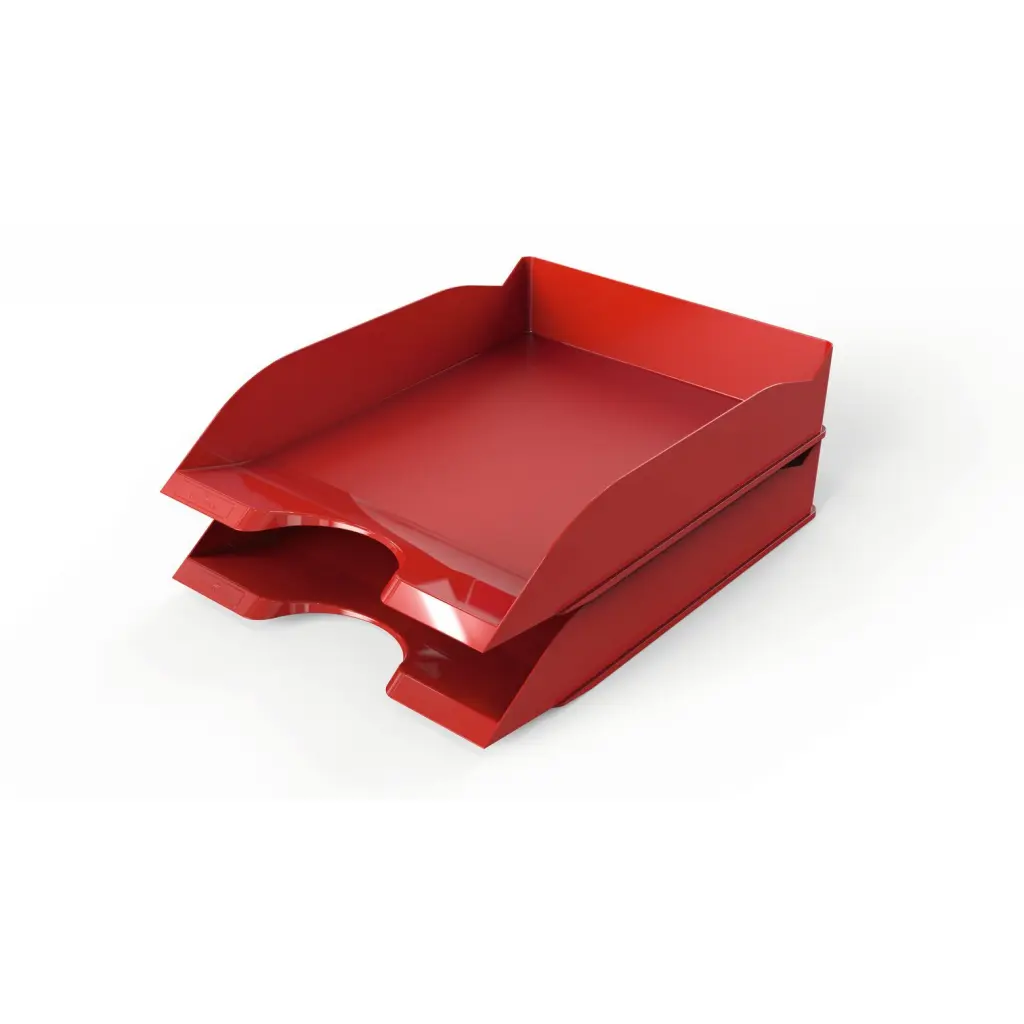 Durable ECO Stackable Letter Tray for Filing A4 Documents Red - 1701674080