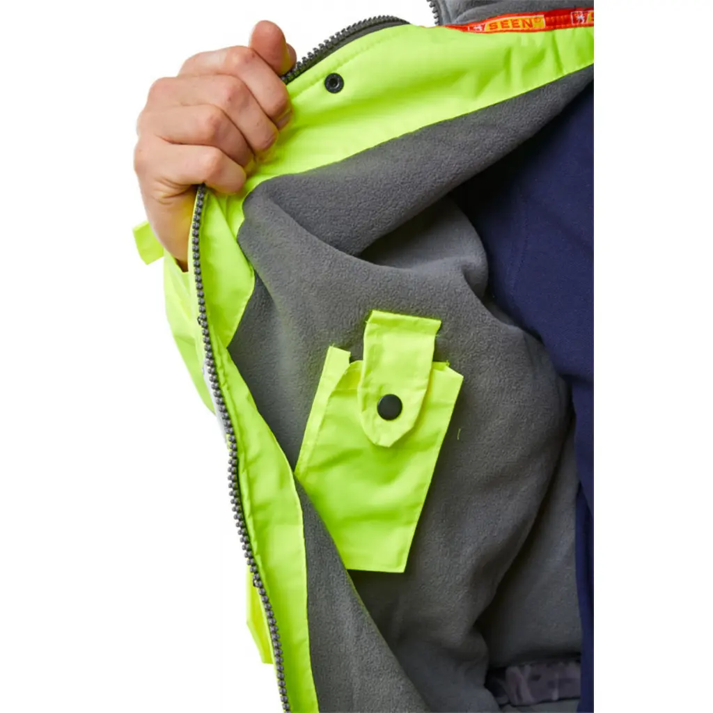 Beeswift Bomber Jacket Fleece Lined High Vis Yellow XX Large (Pack 1) - CBJFLSYXXL