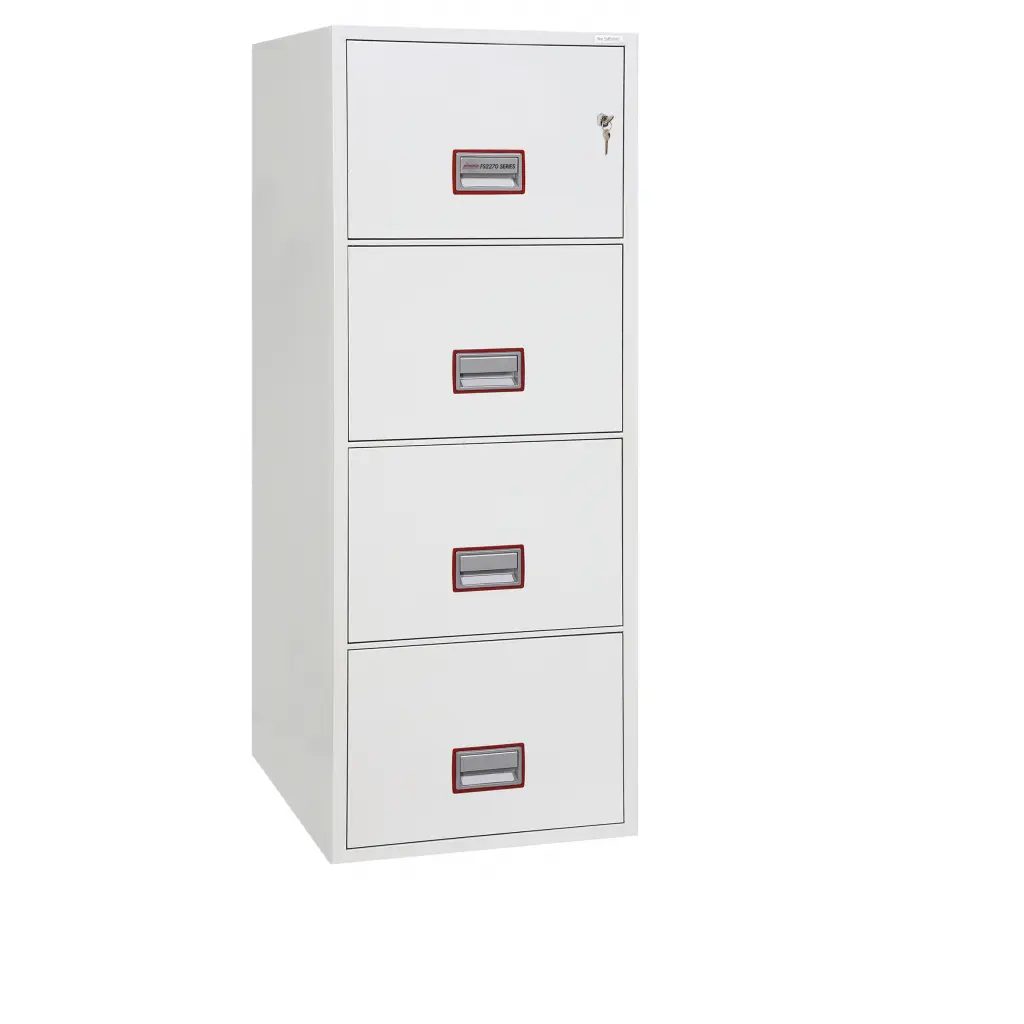 Phoenix World Class Vertical Fire File 4 Drawer Filing Cabinet With Key Lock - FS2274K