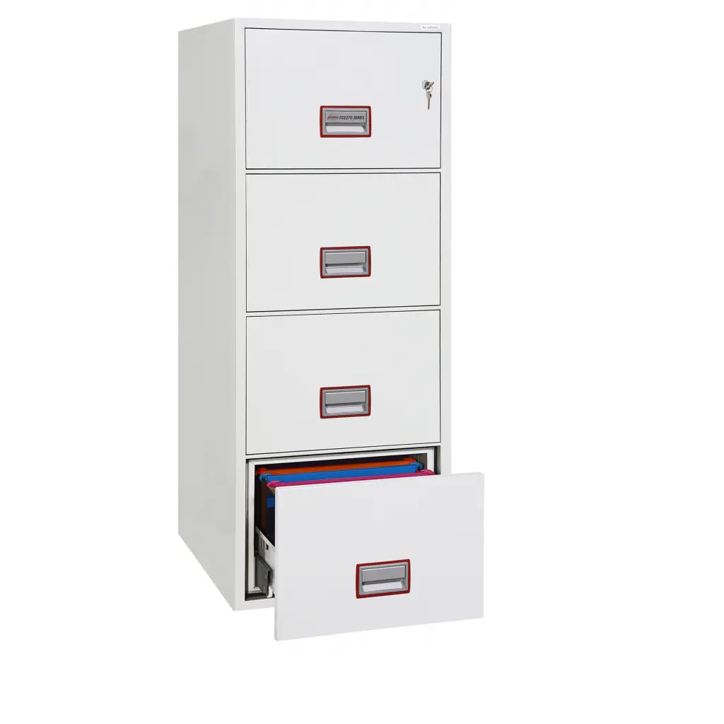 Phoenix World Class Vertical Fire File 4 Drawer Filing Cabinet With Key Lock - FS2274K