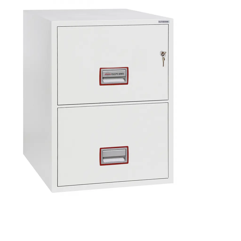 Phoenix World Class Vertical Fire File 2 Drawer Filing Cabinet With Key Lock - FS2272K