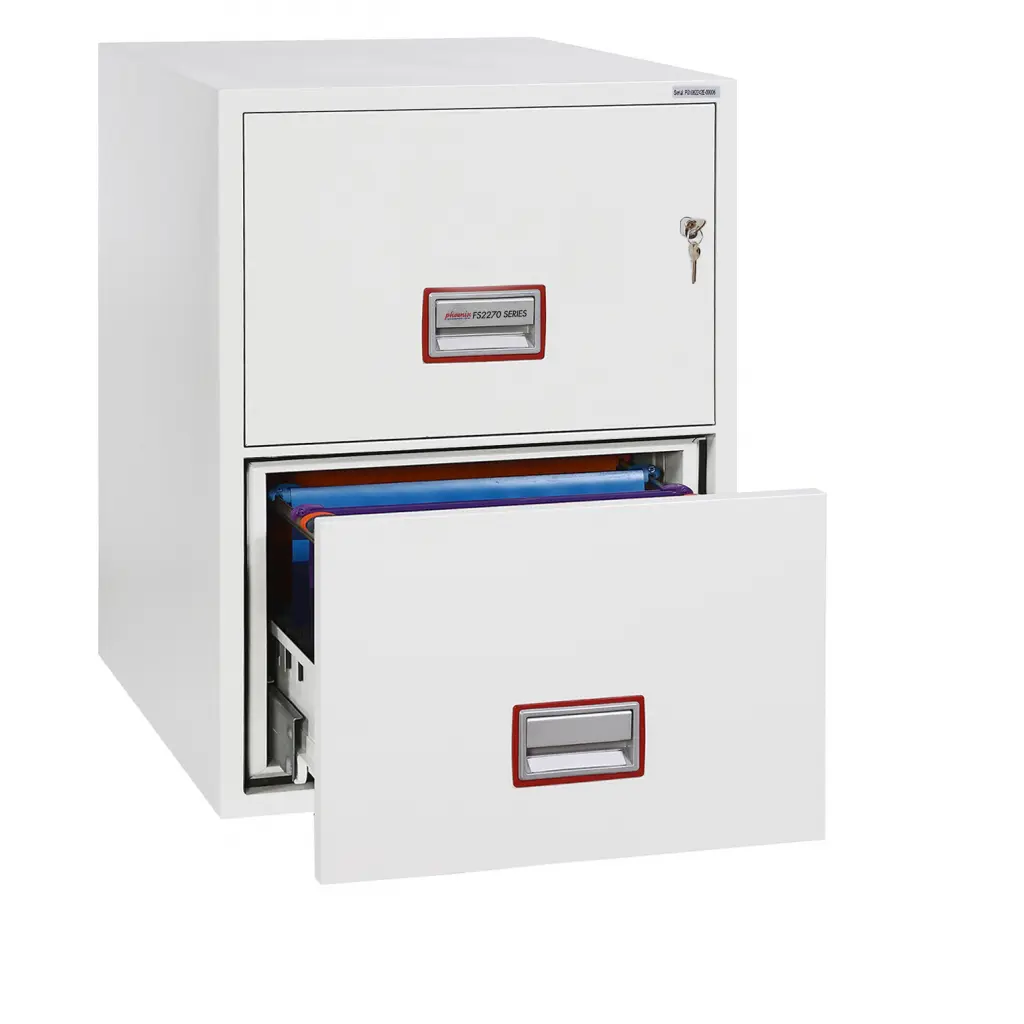 Phoenix World Class Vertical Fire File 2 Drawer Filing Cabinet With Key Lock - FS2272K