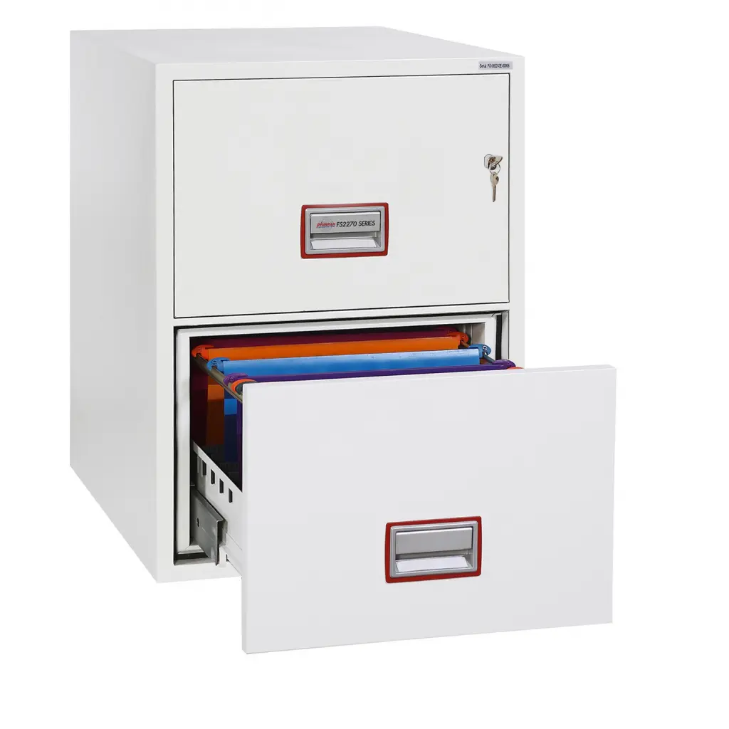 Phoenix World Class Vertical Fire File 2 Drawer Filing Cabinet With Key Lock - FS2272K