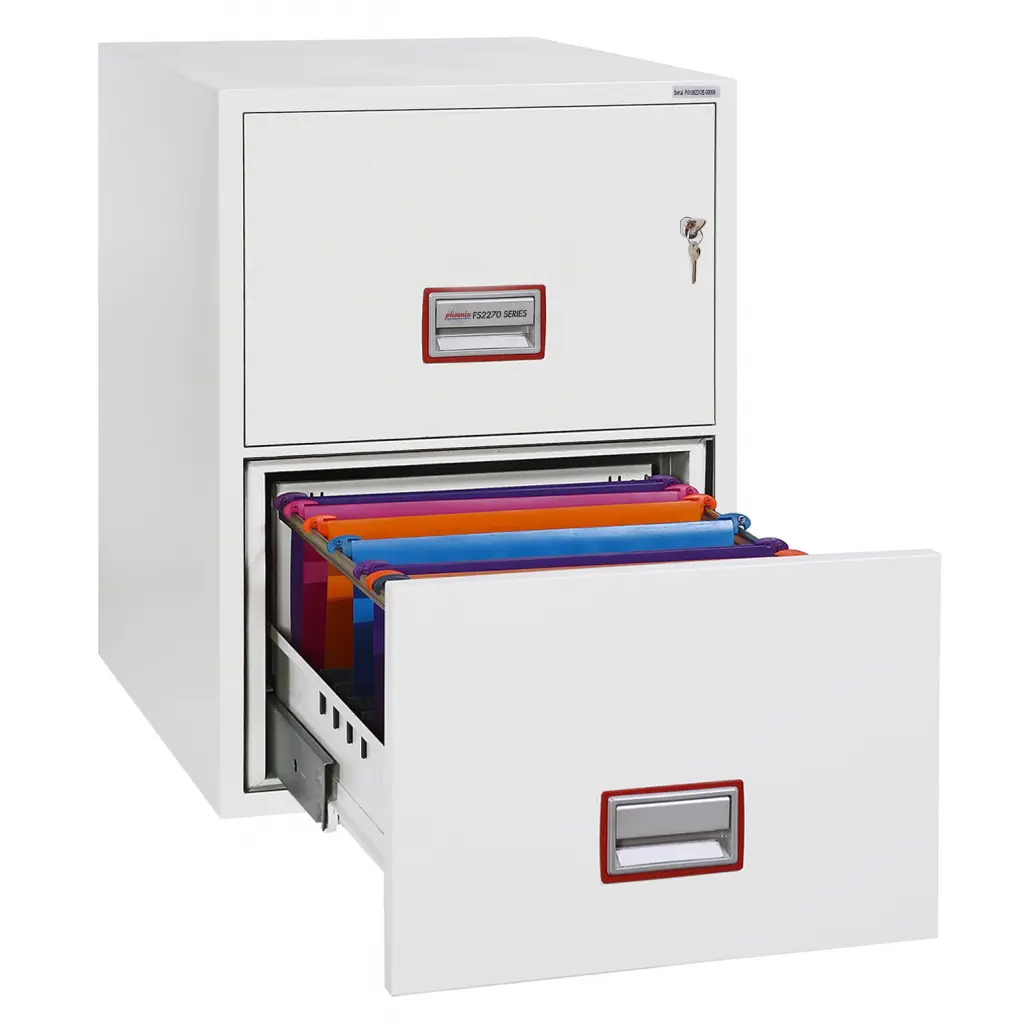 Phoenix World Class Vertical Fire File 2 Drawer Filing Cabinet With Key Lock - FS2272K