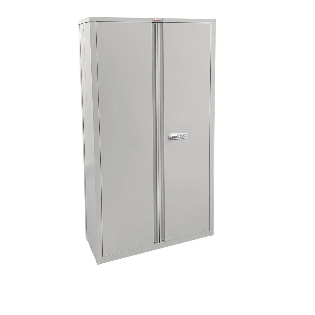 Phoenix SCF Series 2 Door 4 Shelf Steel Storage Cupboard With Electronic Lock Grey - SCF1891GGE