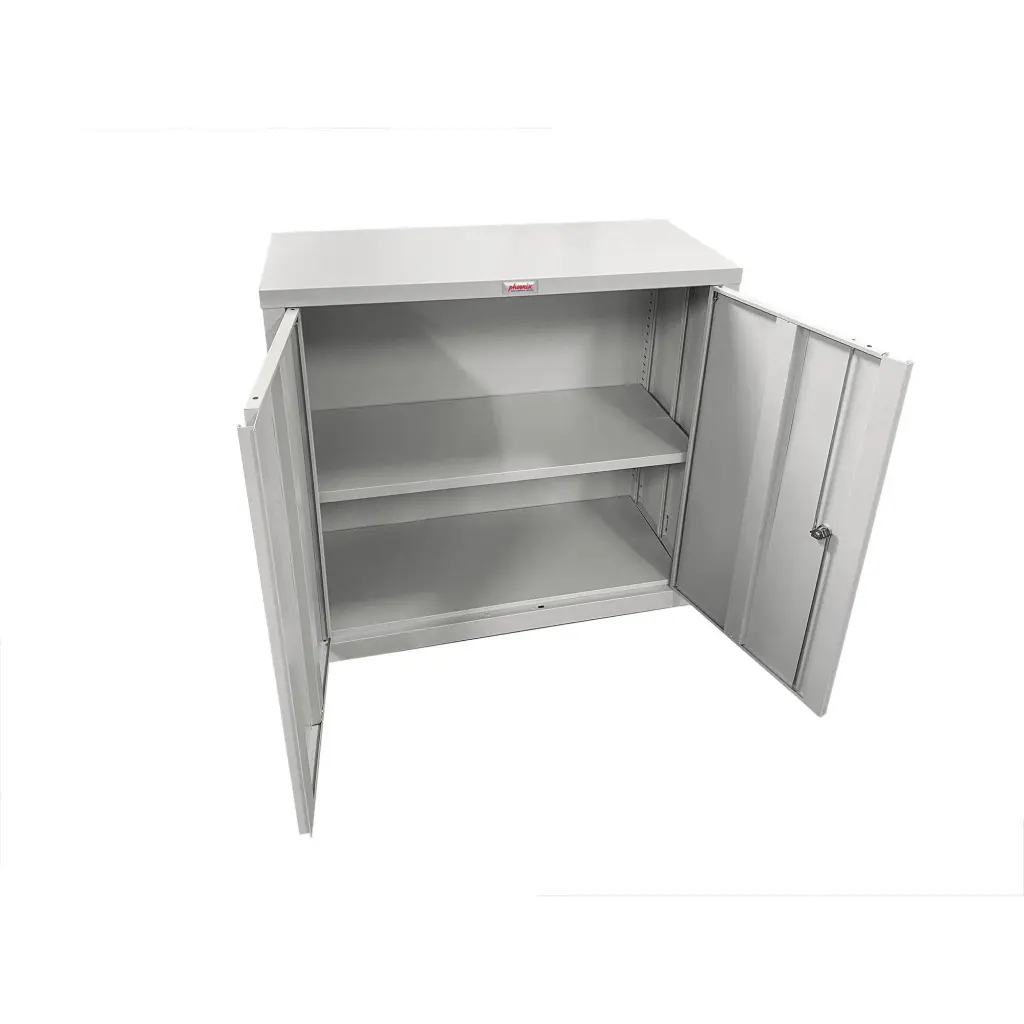 Phoenix SCF Series 2 Door 1 Shelf Steel Storage Cupboard With Electronic Lock Grey - SCF0891GGE