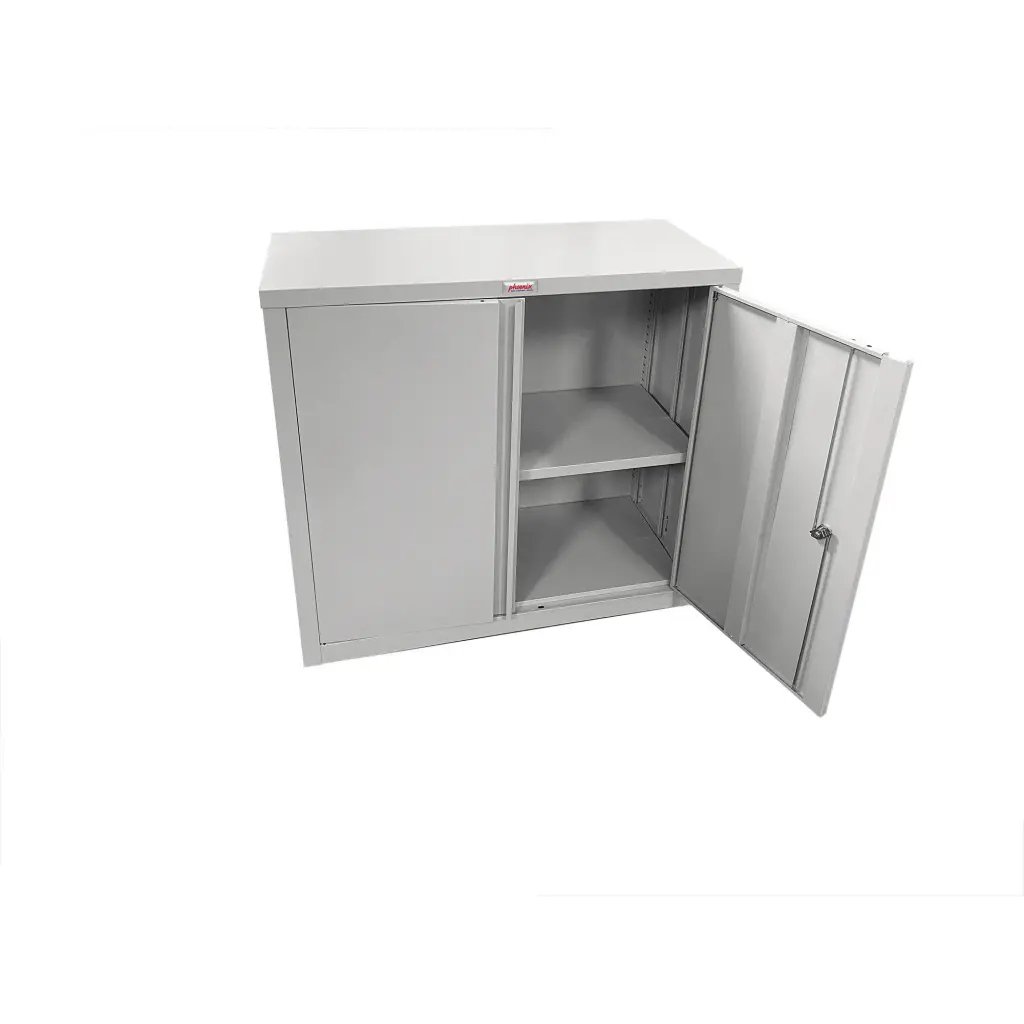 Phoenix SCF Series 2 Door 1 Shelf Steel Storage Cupboard With Electronic Lock Grey - SCF0891GGE