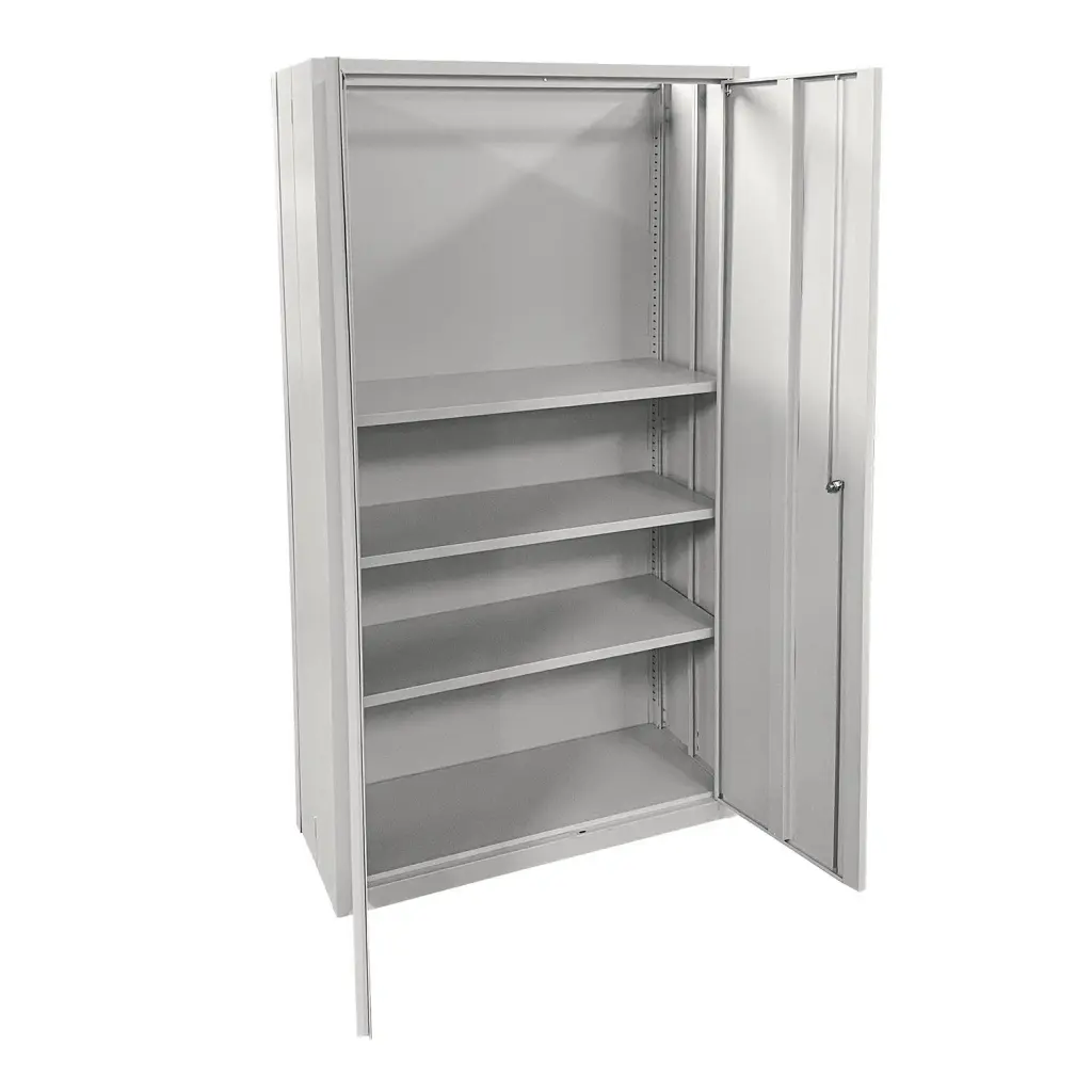 Phoenix SCF Series 2 Door 4 Shelf Steel Storage Cupboard With Key Lock Grey - SCF1891GGK