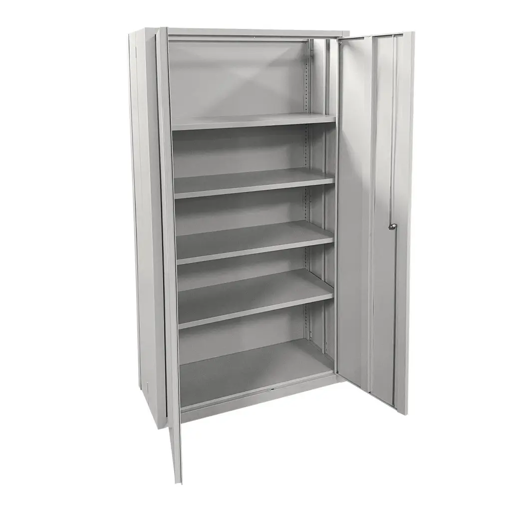 Phoenix SCF Series 2 Door 4 Shelf Steel Storage Cupboard With Key Lock Grey - SCF1891GGK