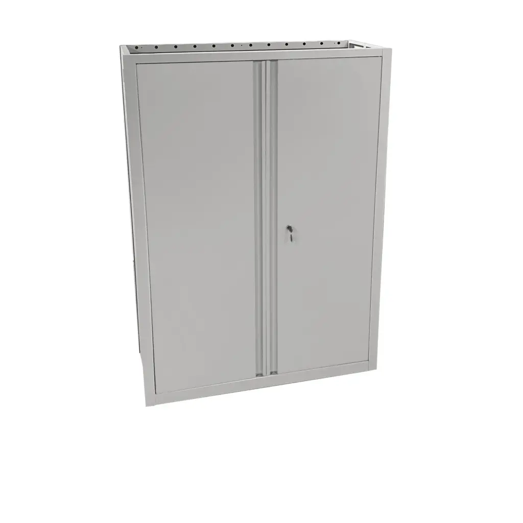 Phoenix SCF Series 2 Door 3 Shelf Steel Storage Cupboard With Key Lock Grey - SCF1491GGK